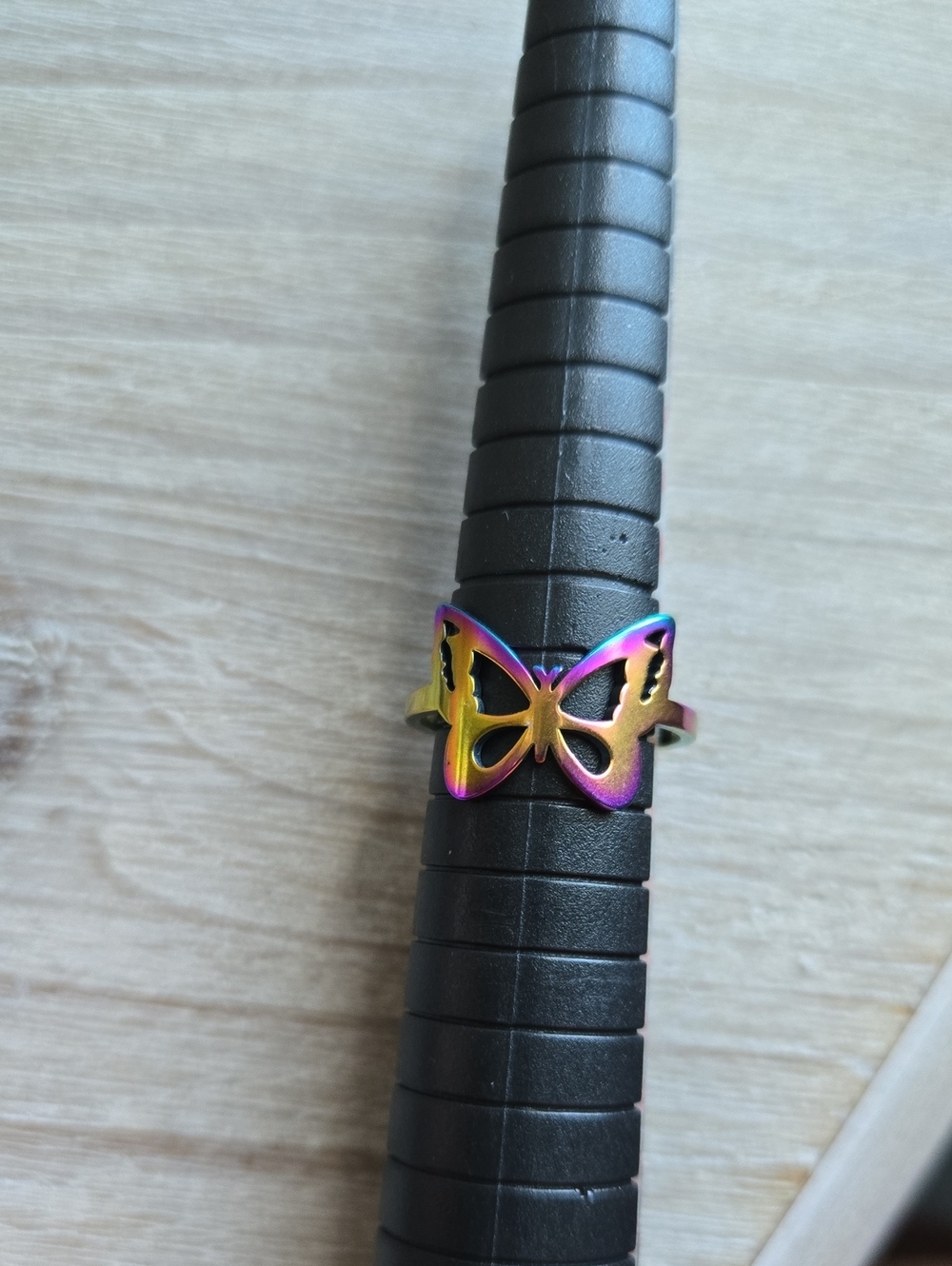 Rainbow Butterfly Cutout Ring.Size 5.5.
